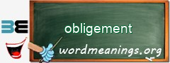 WordMeaning blackboard for obligement